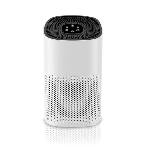 Pearyaest Air Purifier for Home Bedroom, H13 HEPA Air Filter, Removes 99.99% Pollen, Smoke, Allergies, Pet Dander, Odor, Dust, Air Filter Cleaner With Timer Mode for Bedroom Living Room Kitchen