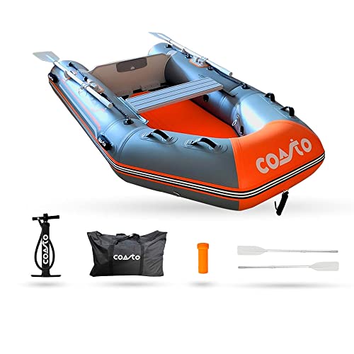 Coasto - Annexe Gonflable DS 290 - BT-CDS290D Bateau Pneumatique Plancher Dropstitch/Haute Pression - 4 Places, 290x140cm - Grande Stabilité - Pack 2 Pagaies,...
