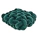 EXQULEG Knot Coussin Oreiller 30 cm x 30 cm Noeud Coussin Créatif Nordique Nœud Coussin Décoratif pour Chambre à coucher, Canapé Lit (Vert foncé)