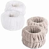 2 pares de muñequeras suaves y absorbentes para mujeres y niñas,