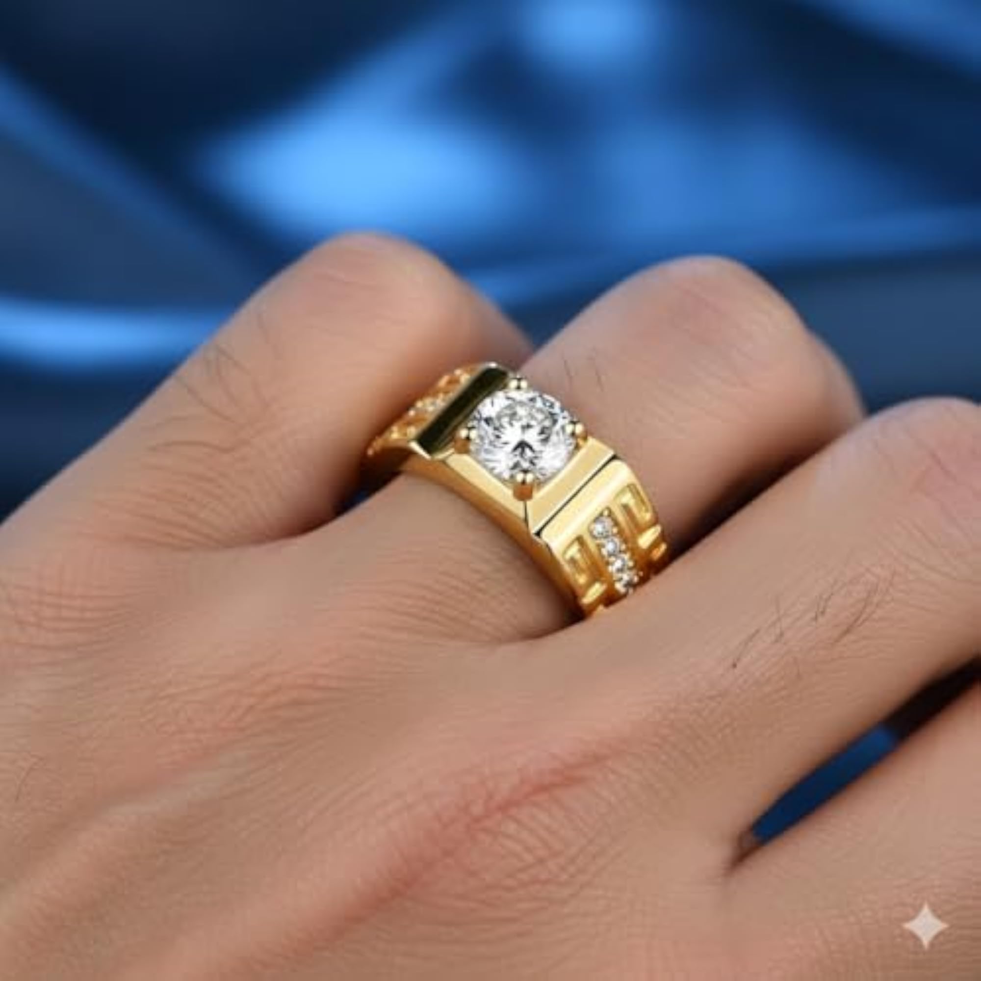 Gold Silver Black Color Thumb Ring, Valentine Gift