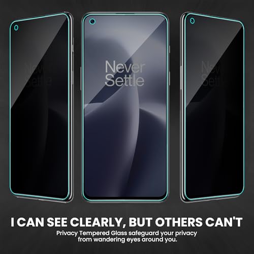Image of FIRST MART Privacy Tempered Glass for OnePlus Nord 2T, Nord 2 & Nord CE | Anti-Spy Screen Protector, Edge-to-Edge 9H Scratch Protection, Case-Friendly, Bubble-Free | Pack of 1