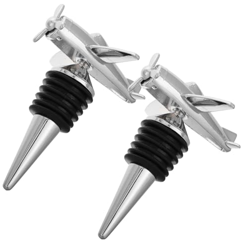 ZUNOXAZ 2 piezas Tapón Metálico para Botellas de Vino de Cierre Hermético con Silicona Diseño Decorativo y Duradero para Ribera y Duero