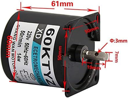Brand 60KTYZ AC Motor 220V 1-110rpm Permanent Magnetic Electric Synchronous Motor 14W Permanent Magnet Motor - (Speed(RPM): 10RPM)