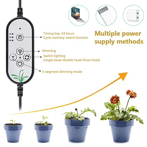 Happyyoo 植物育成ライト led クリップ フルスペクトル USB 植物成長ライト の商品画像 3