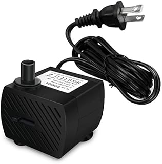DOMICA (80GPH 4W) Mini Submersible Water Pump for Pond, Aquariums, Fish Tank, Hydroponics, Tabletop Fountain, Pet Fountain, Indoor or Outdoor Fountain Pump