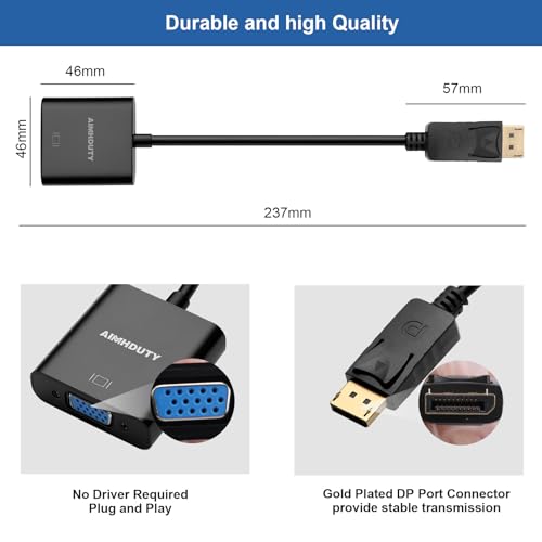 Adaptador Displayport a VGA miniatura 4
