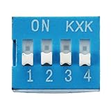 del producto: DIP Switch; Tipo: DIP; Características: 4 posiciones (2 compartimentos de 8 pines)