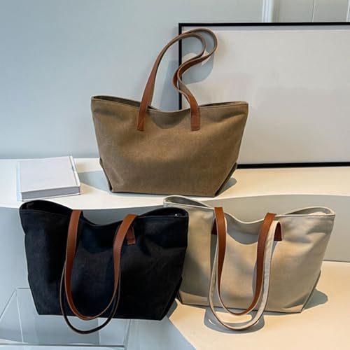 Sac à main en toile avec anse sous les bras format minimaliste - 4
