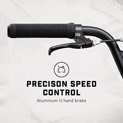 Mongoose Legion Mag Freestyle Sidewalk BMX Bike for Kids, Children and Beginner-Level to Advanced Riders, 20-inch Wheels, Hi-Ten Steel Frame, Micro Drive 25x9T BMX Gearing, Silver