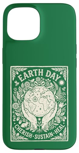 Custodia per iPhone 15 Giornata della Terra Sostenere Il Nostro Pianeta Vintage