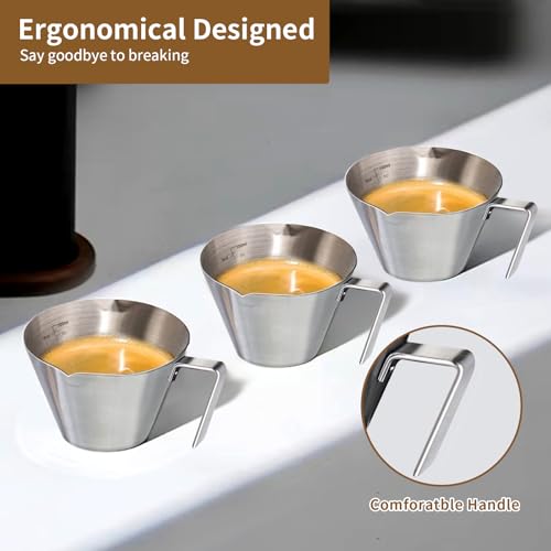 Set de 2 Vasos Medidores de Espresso de Acero Inoxidable 100 ml miniatura 7