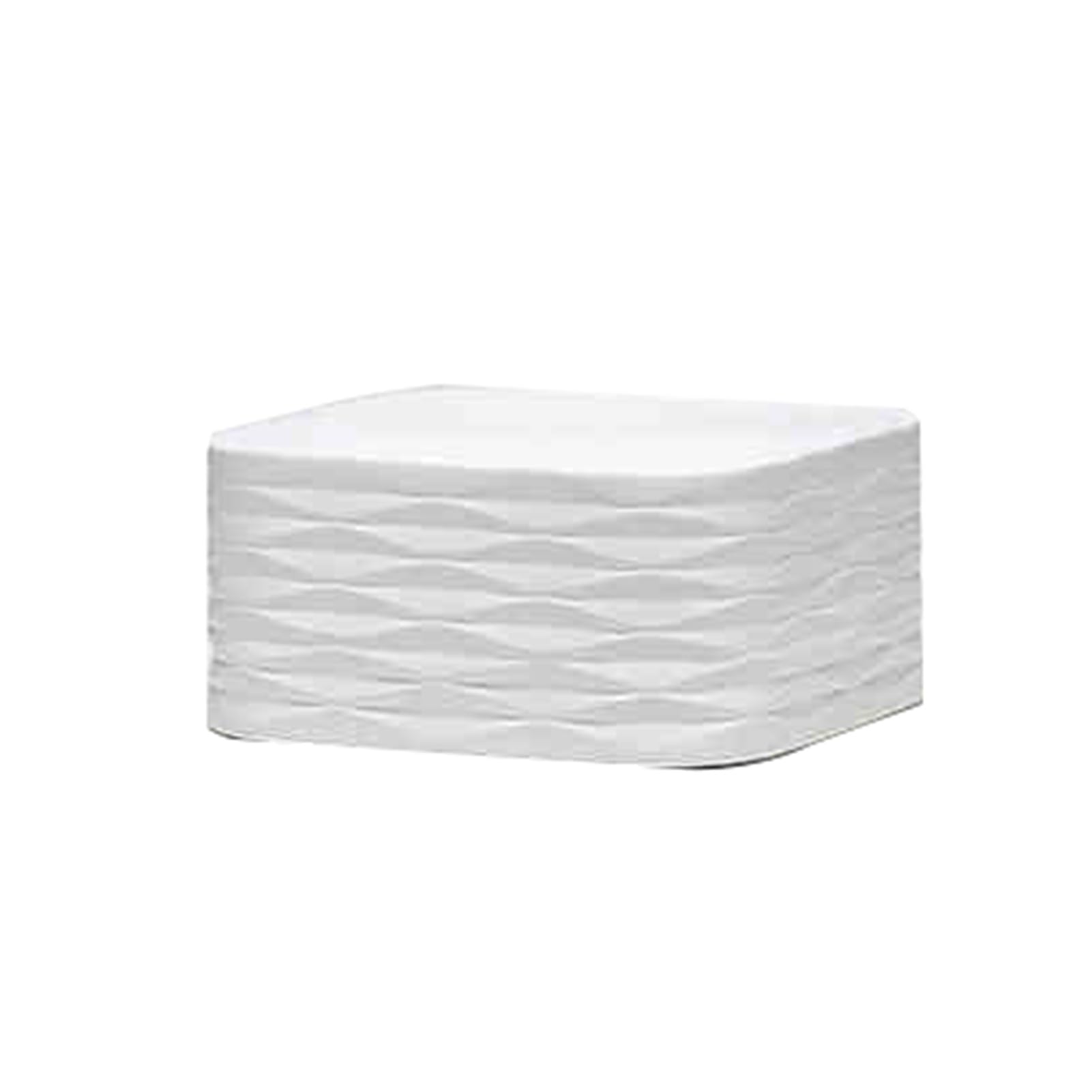 Présentoir blanc sur pied stable de 45 cm avec plateau carré pour décoration de table de fête