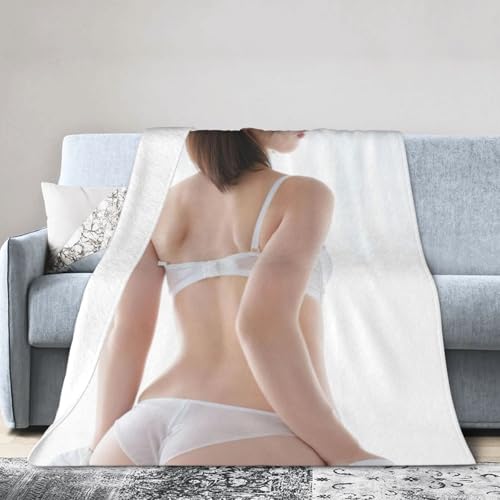 伊織もえ2 ブランケット フランネルブランケット 洗える エアコン 暖かい 毛布 ふわふわ 柔らかく快適 軽量 四季適用 プレゼント 贈り物 50"x40"