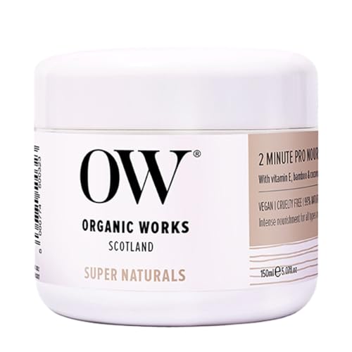 Mascarilla orgánica Super Naturals 2 Minute Pro Nurish Hair - Mascarilla Hidratante para Cabello dañado - Restaura las puntas divididas y reduce el frizz, 5,07 onzas