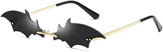 JBINNG Personalized Bat Sunglasses Men and Women Trendy Colorful Street Shot Sunglasses (Gold/Black)