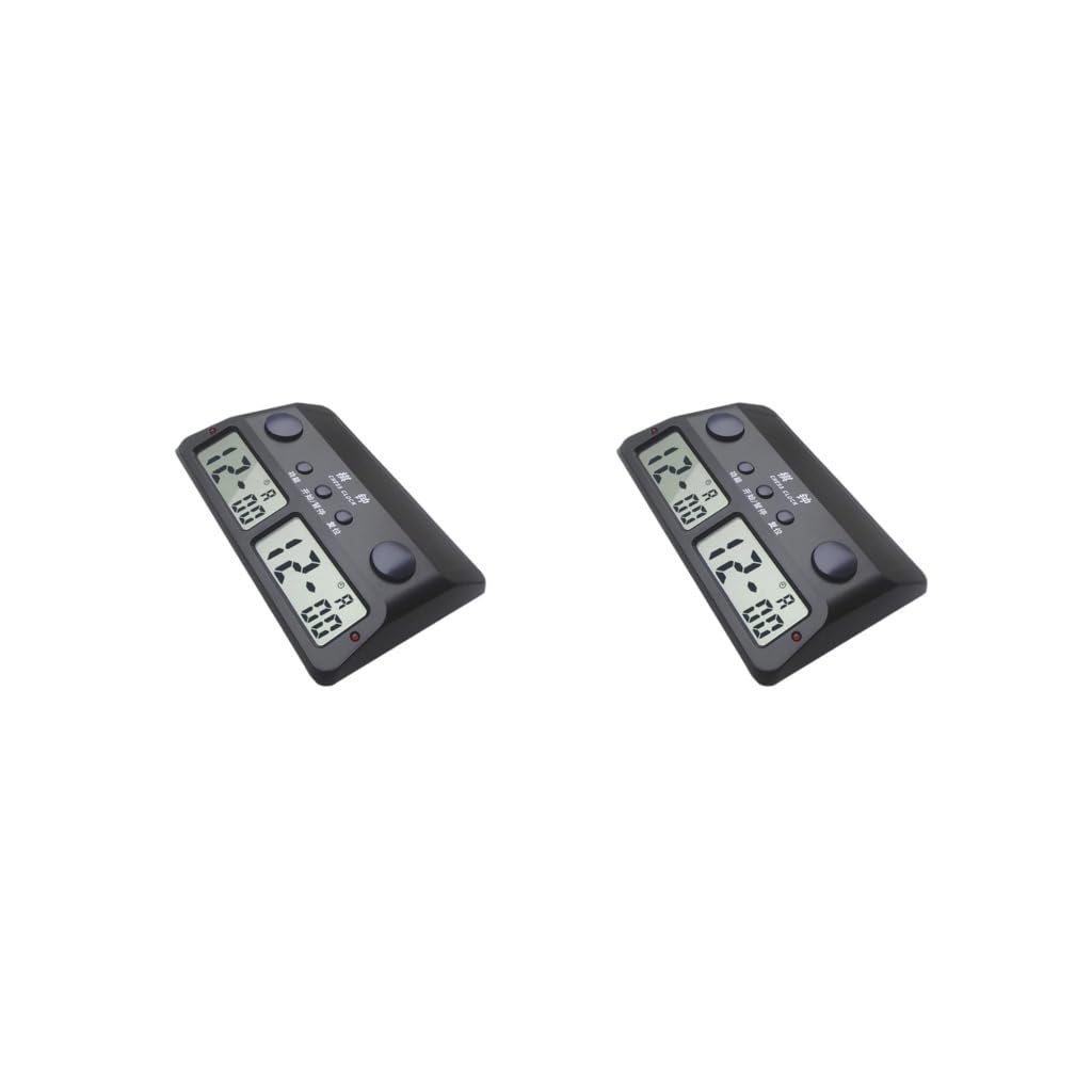 2 x Schachwettbewerbs-Zeitschaltuhren, Countup-Down-Funktion, für Brettspiele, Memory-Funktion