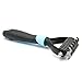 [Dematting Comb] CeleMoon Pet Dematting Comb/Rake Dual Sided 6 + 11 Teeth, Professional Undercoat Fur Grooming Rake Knot Cutter for Cats & Dogs (Blue)