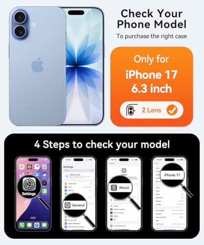 Image of CANSHN Magnetic for iPhone 17 Case, Upgraded [Full Camera Protection] [Compatible with Magsafe] [Translucent Matte] Shockproof Protective Phone Case for iPhone 17 - Ultramarine