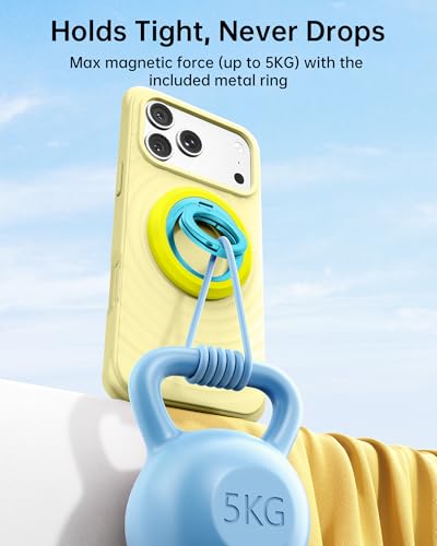 Image of SYNCWIRE Magnetic Phone Ring Holder, for MagSafe Phone Grip Stand Kickstand | 360 Rotation, Double-Sided Magnet, Cell Phone Grip Finger Holder, for iPhone 17 16 15 14 13 12 Pro Max, MagSafe Accessories