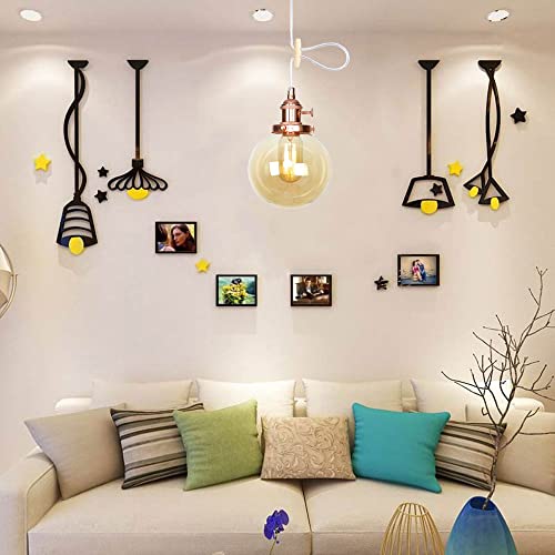 Lámpara colgante de oro rosa para sala de estar y dormitorio E27 5