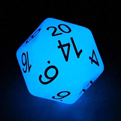 Bescon Jumbo Blue Glowing D20 Dice Cover