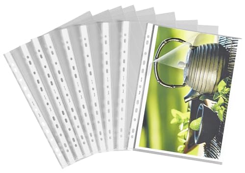 Fundas perforadas A4 transparentes para archivar sin extraer del lomo