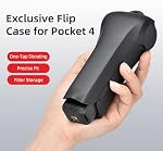 Pocket 4 Protective Case for DJI Osmo Pocket 4, Gimbal Screen Lens Cap Guard Protector, Flip Cover Case with 3 Filter Slots Compatible with DJI Osmo Pocket 4 Camera Accessories
