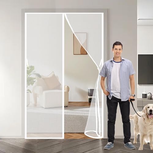 Moustiquaire de porte coulissante 126 x 210 cm avec maille ultra-fine blanche - 2