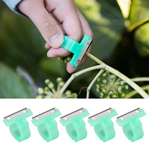 Delaman 5Pcs/Set T Shape Garden Cut Tool Set, Vegetable Fruit Picker, Garden Picking Ring Harvesting Cut Tool