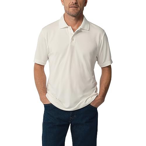 Dickies Men's Short Sleeve Performance Polo Shirt, White, XX-Large by Dickies - Used condition - US$21.65