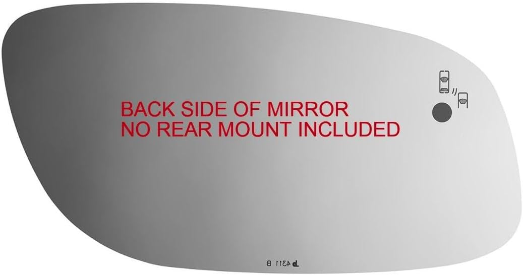 VAM Fits 10-17 Taurus Left Driver Mirror Glass Lens w/Blind Sport Detect w/Adhesive USA Non Heat