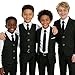 Txjojn Black Boys Suit Set 6 Piece Adjustable Waist Real Pockets Full Lined Fabric for First Communion Concert Daily Use Business Meeting Fashion Show Size 11-12