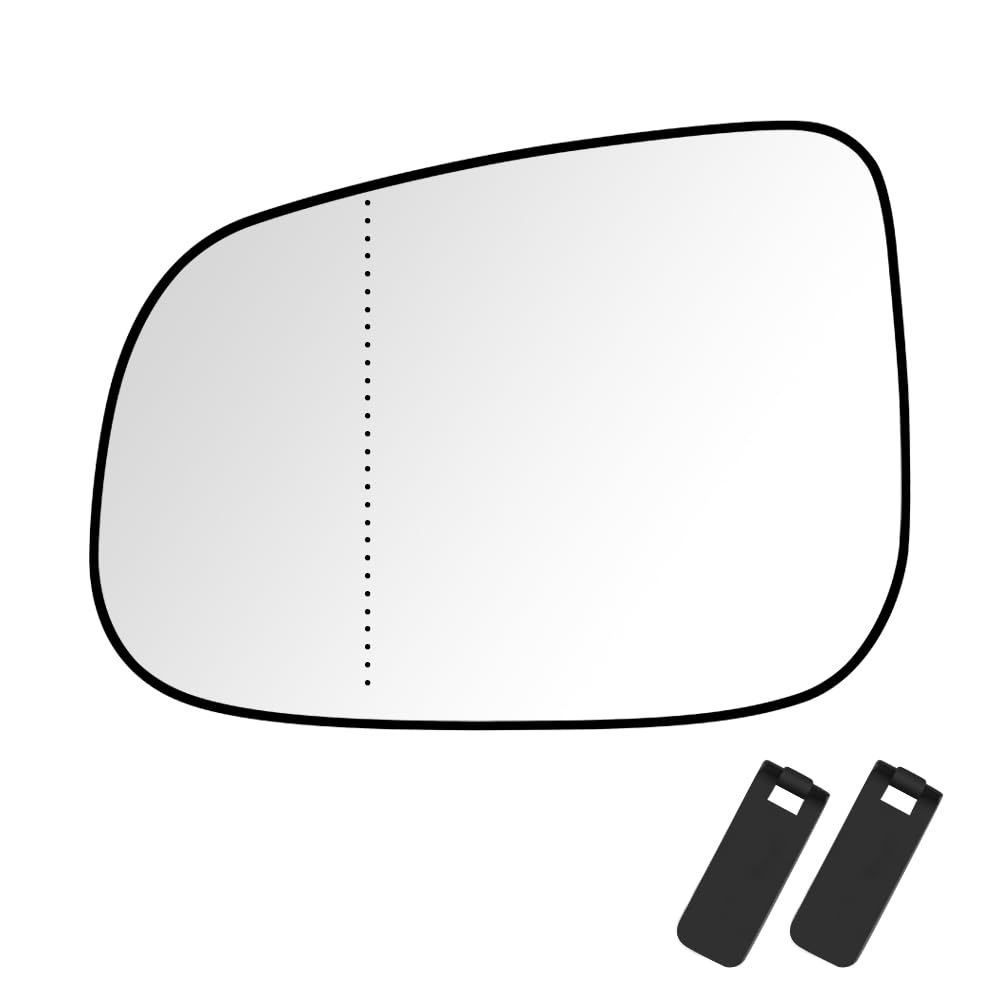 Senzeal Driver Side Heated Mirror Glass Replacement for Volvo S60 2012-2017 S80 2012-2016 V60 2015-2018 Jaguar XF XJ 2013-2018 XK 2014 2015 Convex
