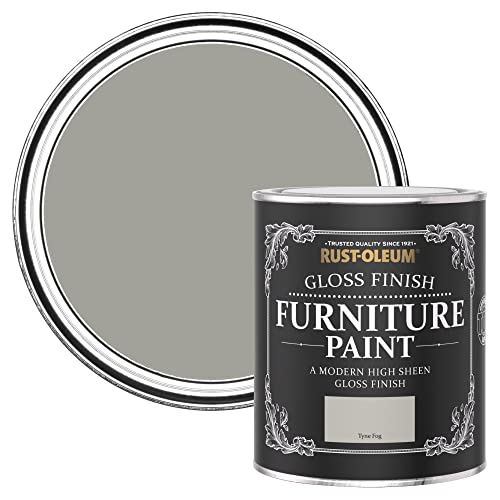 Rust-Oleum Grey Furniture & Skirting Board Paint in Gloss Finish - Tyne Fog 750ml