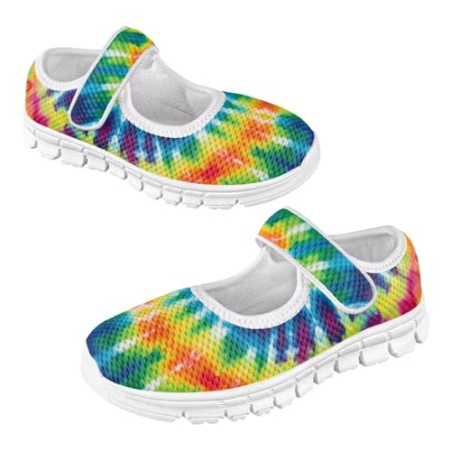 Binienty Girl's Mary Jane Sneakers Casual Mesh School Uniform Shoes Cozy Slip On Dancing Ballet Flats