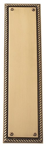 Exclusive Discount 60% Price BRASS Accents A06-P0240-609 Academy Push Plate, Size: 3-1/8" x 12", Antique Brass