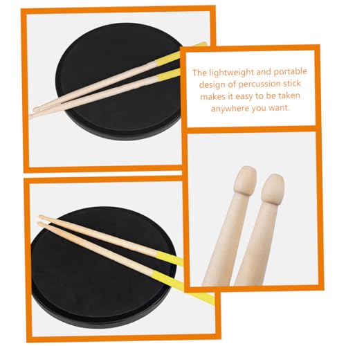 Baquetas BESPORTBLE de madera de arce, ligeras y antideslizantes, 1 par, para práctica en baterías acústicas y electrónicas miniatura 3