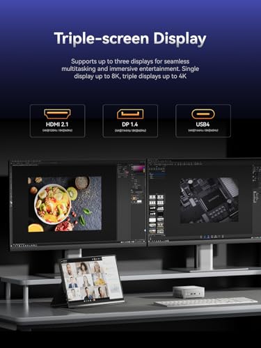 Image of MINISFORUM X1 Lite-255 Mini PC AMD Ryzen 7 255 (8C /16T, up to 4,9 GHz), Mini Computer AMD Radeon 780M 32 GB DDR5 RAM 512GB M.2 SSD,HDMI /DP /USB4 4K Video Output, 5 x USB, 2.5G LAN, Wi-Fi 6e /BT5.2