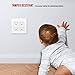 ENERLITES - SI8832-W-STICKER Screwless Decorator Wall Plates Child Safe Outlet Covers, Size 2-Gang 4.68