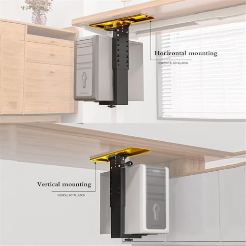 Soporte ajustable para CPU bajo escritorio y montaje en pared, soporte universal para torre PC miniatura 5