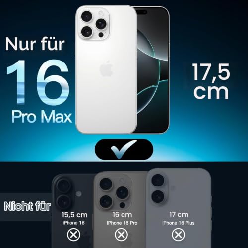 JETech 5-in-1 Matte Hülle für iPhone 16 Pro Max, Titan Weiß – Ansicht 2