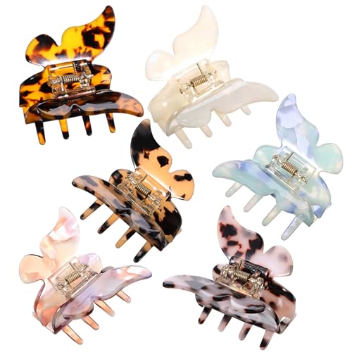 Lot de 6 pinces à cheveux colorées pour femme et fille