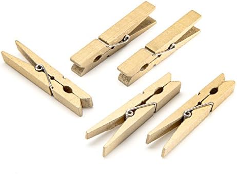 Darice Gold, 2 7/8 inch Clothespins Large Size Clothepins, 48 Piece