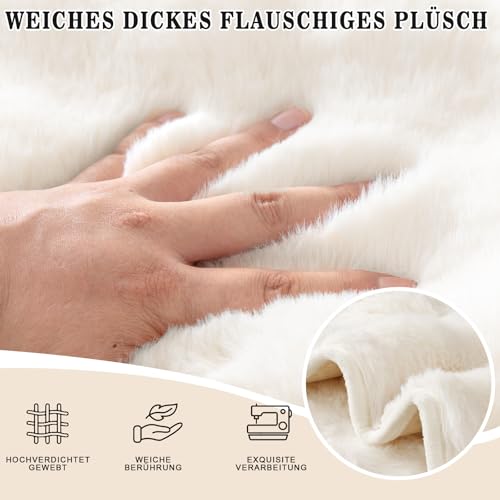 Alishomtll Plüsch Sofabezug Ecksofa 1/2/3/4 Sitzer, Universelle rutschfeste Sofa Überzug, L Form Couch Überzug Sofaschoner, Waschbar Sofaüberwurfe Sofadecke für Wohnzimmer, Beige 90x210cm