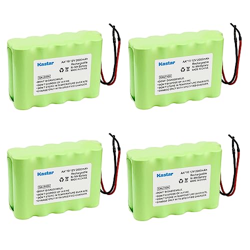 Kastar 4-Pack AA 12V 2000mAh (10xAA) Ni-MH Battery Pack with Two Wires Lead for DIY