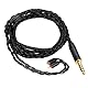 Alphatec 4,4 mm auf 2Pin (0,78 mm) IEM-Kabel, 8-adriges OCC versilbertes HiFi-Ohrhörerkabel, ultraweiches Kopfhörerkabel, In-Ear-Monitorkabel, 1,3 m schwarz