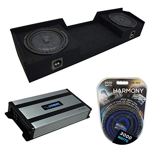 Harmony Audio Compatible with 2004-2015 Nissan Titan King or Crew Kicker Bundle CompVT CVT10 Dual 10 Sub Box Harmony HA-A800.1
