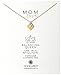 Dogeared Mom Love Perfect Heart with Mini Stone Heart Necklace Gold Dipped Chain Necklace
