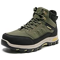 JOMIX Scarpe Trekking Uomo Impermeabili Antiscivolo Scarponi Montagna Hiking Outdoor Invernali Scarpe Uomo Resistenti Caviglia Alta per Escursionismo Campeggio e Passeggiate MWB255037 Verde 45